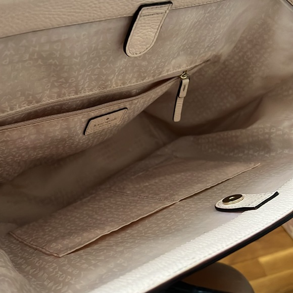 Kate spade large peachy pink and black pebbled leather tote bag - Picture 13 of 16